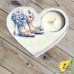 Suport decorativ pentru lumanare - pantofi cu flori 120059